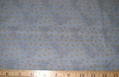 DEBBIE MUMM Fabric - Corn Kernals On Light Blue - By The HALF Yard • $4.95