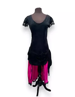 Moulin Rouge Black Pink Show Girl Saloon Girl Dress Size Small Cosplay Ex Hire • £19