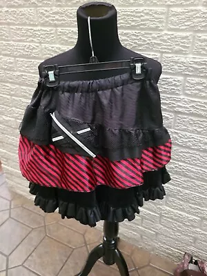 Monster High Girls Skirt - Black And Red Pettiskirt - 5 - 12 Years Holloween • $14