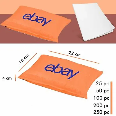 £12.57 • Buy EBay Branded Packaging Padded Bubble Plastic Mailers 160mm X 220mm 40mm Lip