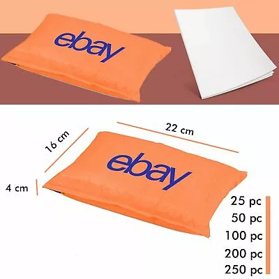 EBay Branded Packaging Padded Bubble Plastic Mailers 160mm X 220mm 40mm Lip • £8.91