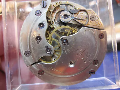 Uncommon 16s Hampden  108d Dome Model 17J Pocket Watch Movement W Good Staff • $89.95