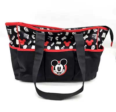 Disney Mickey Mouse Large Diaper Bag Carry Tote Preowned • $19