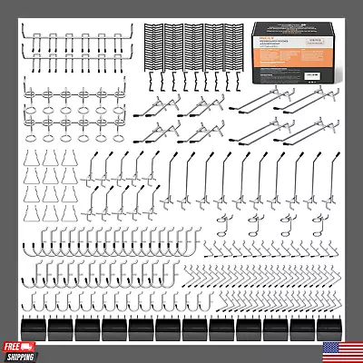 Pegboard Hooks Assortment For Hanging StorageGarage Wall Attachments 1/8 1/4 In • $59.99