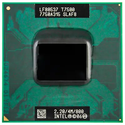 Intel Core 2 Duo T7500 CPU Socket P SLA44 SLAF8 2.2GHz 4M 800 Laptop Processor • £3.47