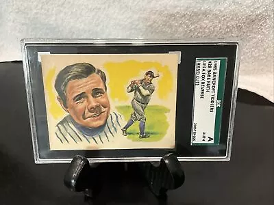 1965 Bancroft Tiddlers #28 Babe Ruth Uffa Fox Reverse ( Hand Cut )  … Sgc A • $600