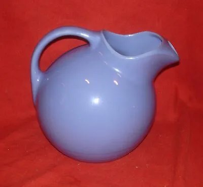 Vintage Fiesta Harlequin Mauve Blue Ringed Ball Jug Ice Pitcher 6 3/4  Tall • $30