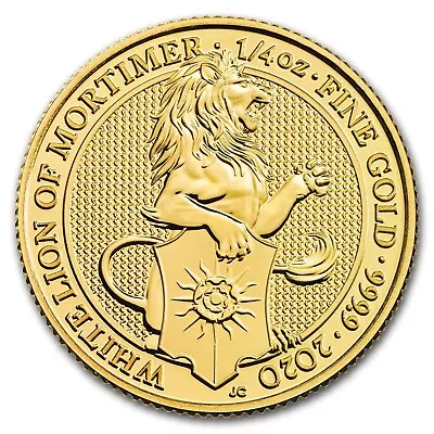 2020 Great Britain - 1/4 Oz Gold Coin - Queen's Beasts The White Lion • $630