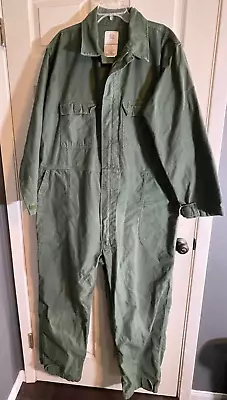 Vintage US Army XX-Large Military Work Coveralls Sateen Type 1 Mechanic Jumpsuit • $37.99
