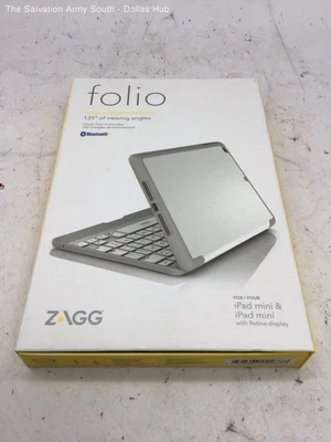 $9.99 • Buy Zagg Folio Hinged Bluetooth Keyboard Folio For Ipad Mini