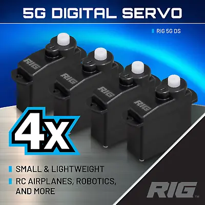 RIG 5G (4.3g) Ultra Micro Digital Servo - 4 SERVOS - FREE SHIPPING • $19.99