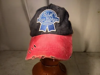 Pabst Blue Ribbon Beer PBR Adjustable Cotton Dad Blue White Hat Cap • $9.99