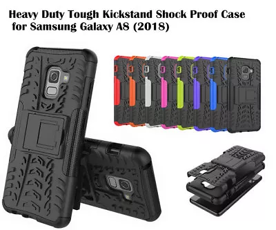 For Samsung Galaxy A5 (2018) / A8 Armor Shockproof Heavy Duty Tough Hybird Case • $4.88