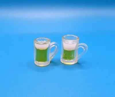 Dollhouse Miniature Frosty Mug Of Beer 2pc 1:12 Scale Fast US Shipping • $8.69