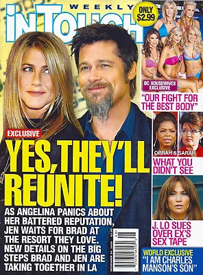 £12.95 • Buy In Touch 11/30/09 Jennifer Aniston Brad Pitt Real Housewives Of Orange County