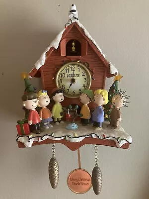 Peanuts A Charley Brown Christmas Cuckoo Clock Bradford Exchange # 0273 • $104.35