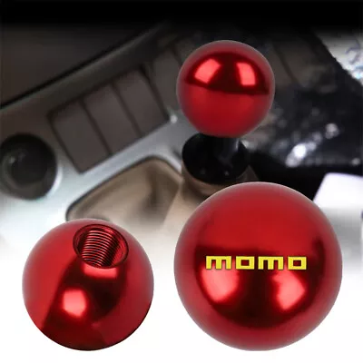 JDM MOMO Aluminum Red Round Ball Manual Gear Shift Knob Shifter Universal • $13.88