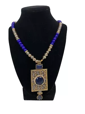 Indian Bollywood Wedding Bridal Fashion Jewelry Blue Stone And Blue Pearls • $10