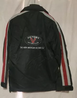 Victory Motorcycle Jacket Black Zip Up Windbreaker MENS Small • $60