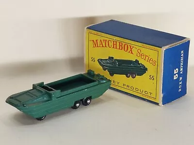 Matchbox Lesney 55 Army DUKW Amphibian BPW In Extremely Rare D Picture Box • $2200