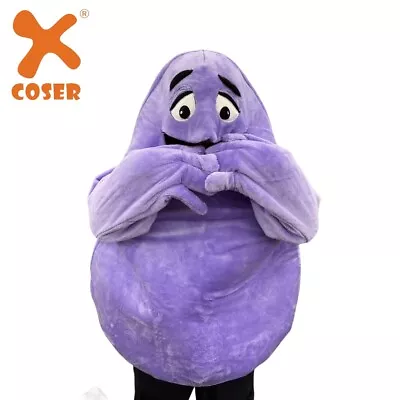 Adult/Kids Purple Grimace Monster Mascot Costume Cartoon Cosplay Props Halloween • $56.99