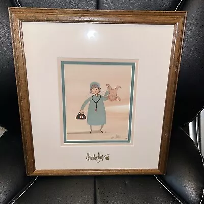 P. Buckley Moss Framed Print Double Signed And Numbered  Doctor Nurse ~ 1988 • $59.99
