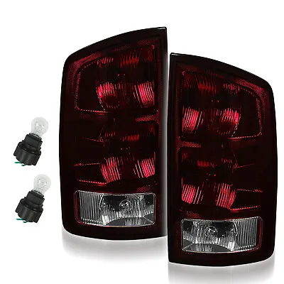 Pair Tail Lights Lamps Red Smoked For 2002-2006 Dodge Ram 1500 03-06 2500 3500 • $54.99