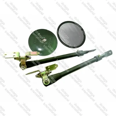 Adjustable Arm Mirror Bracket Kit 5  Mirror Pair For Vintage Willys MB • $61.19