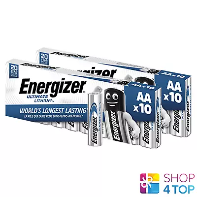 20 Energizer Aa Ultimate Lithium L91 Batteries 1.5V Mignon Stilo LR6 New • $97.61