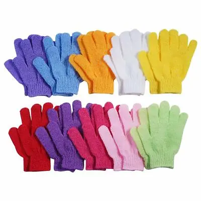 $10.99 • Buy 10 Pairs Exfoliating Spa Bath Glove Shower Soap Clean Hygiene Body Scrub Massage