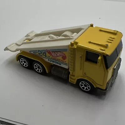 Hot Wheels 1986 Yellow Emergency 24 Hr Towing Diecast Vintage • $3.99