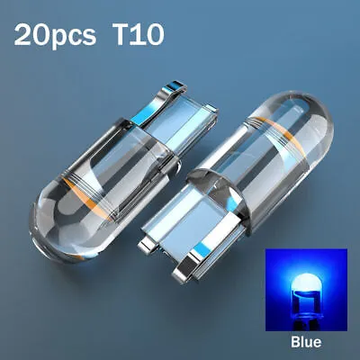 20Pcs Blue Light Bulb LED T10 194 168 W5W Car Trunk Interior Map License Plate • $5.95