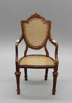 Vintage Antique Victorian Caned Side Chair Dollhouse Miniature 1:12 • $29.99