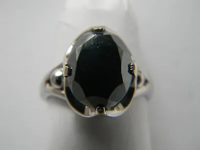 Vintage Wheeler Manufacturing Oval Hematite 925 Sterling Silver Pinky Ring Sz3.5 • $49.99