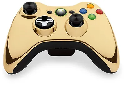 $44.99 • Buy Microsoft Xbox 360 Wireless Controller - Gold Chrome - Includes Battery Cover