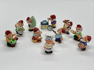 Kitchen Gnomes - SET Kinder Surprise Figures 1999 Ferrero Hand Painted Dwarfs • $35