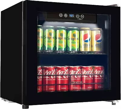 Beverage Refrigerator And Cooler 48 Can Mini Fridge With Glass Door For Soda Be • $214.99