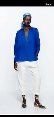 Zara  Linen Shirt In Colour Blush Size S • £10