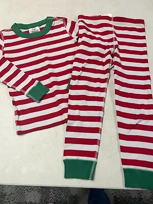 Hanna Andersson  100% Organic Cotton  Striped  Holiday Long Johns Pajamas 100  4 • $16.50