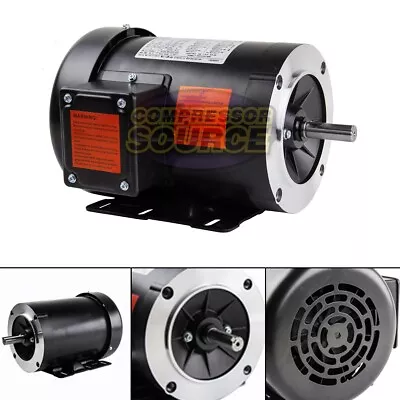 1 HP Electric Motor 3 Phase 56C Frame 3600 RPM TEFC 208 230 460 Volt • $234.95