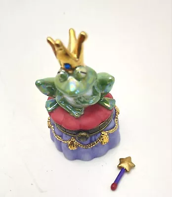 PHB Frog Prince By Midwest Of Cannon Falls Trinket Box W/Magic Wand Trinket • $42