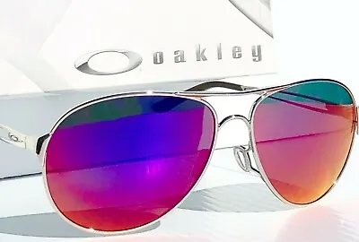 NEW* Oakley CAVEAT Silver POLARIZED Purple Womens 60mm Aviator Sunglass 4054 • $158.87