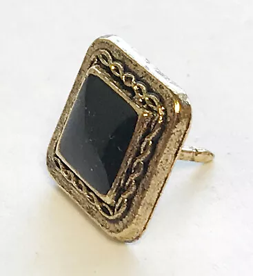 Black & Gold Tie Tack Pin With Clutch Back Ascot Cravat Formal Wedding Mason  • $7.99