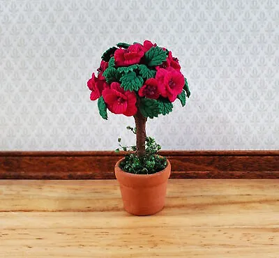 Dollhouse Potted Hibiscus Tree Terra Cotta Planter 1:12 Scale Miniature Plant • $7.49