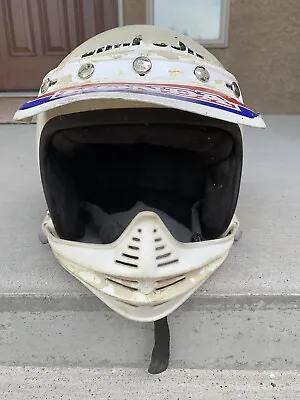 Vintage Simpson Snell 80 Helmet With Iron Jaw Helmet • $200.28