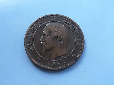 France 10 Centimes 1853 A In Good Condition. • £0.99