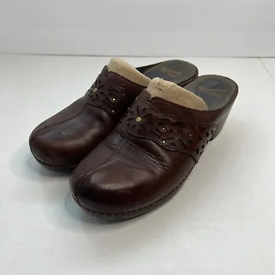 $24.99 • Buy Dansko Womens Brown Leather Shyanne Studded Slip On Comfort Clogs 40/US 9.5-10