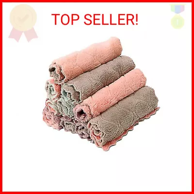 10 Pack Kitchen Cloth Microfiber Dish Towels Washcloths Super Absorbent Coral • $6.52