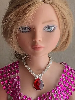 Red Faceted Rhinestone Necklace For Ellowyne And Similar Sized Dolls • $4.25
