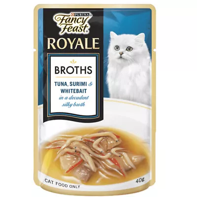 Fancy Feast Cat Food Tuna Surimi Whitebait Broth 12 X 40g • $19.99